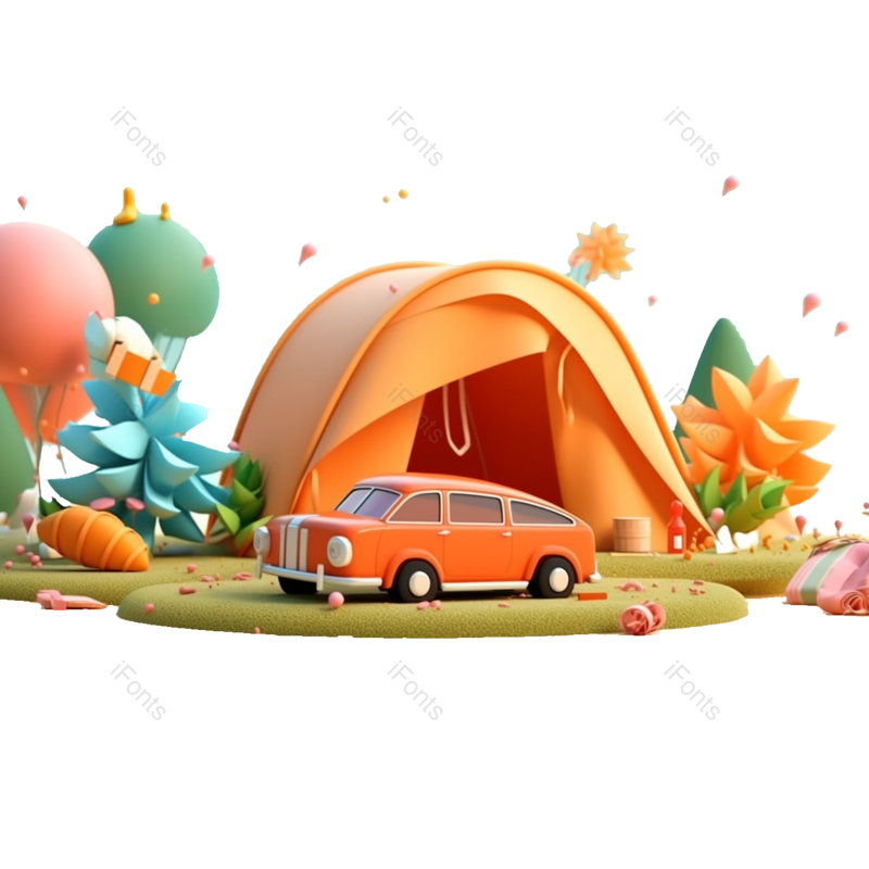 天空图片,可爱风元素,动画PNG,汽车免抠素材